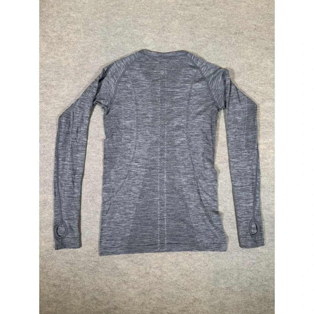 Lululemon Swiftly Tech Shirt Womens 8 Gray Long Sleeve Run Yoga Athletic Top